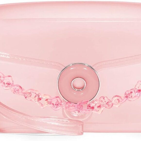 Summer Jelly Tabby Clear Bag Pvc With Adjustable Strap Crossbody Shoulder :O - Picture 4 of 4